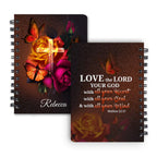 Personalized "Love The Lord" Matthew 22:37 Spiral Journal