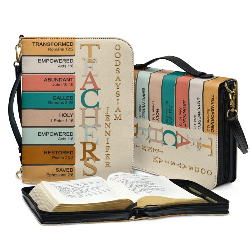 Personalized Custom Name Leather Bible Cover