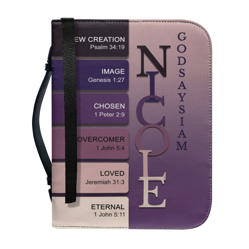 Personalized Name Meaning Lavender Bible Cover