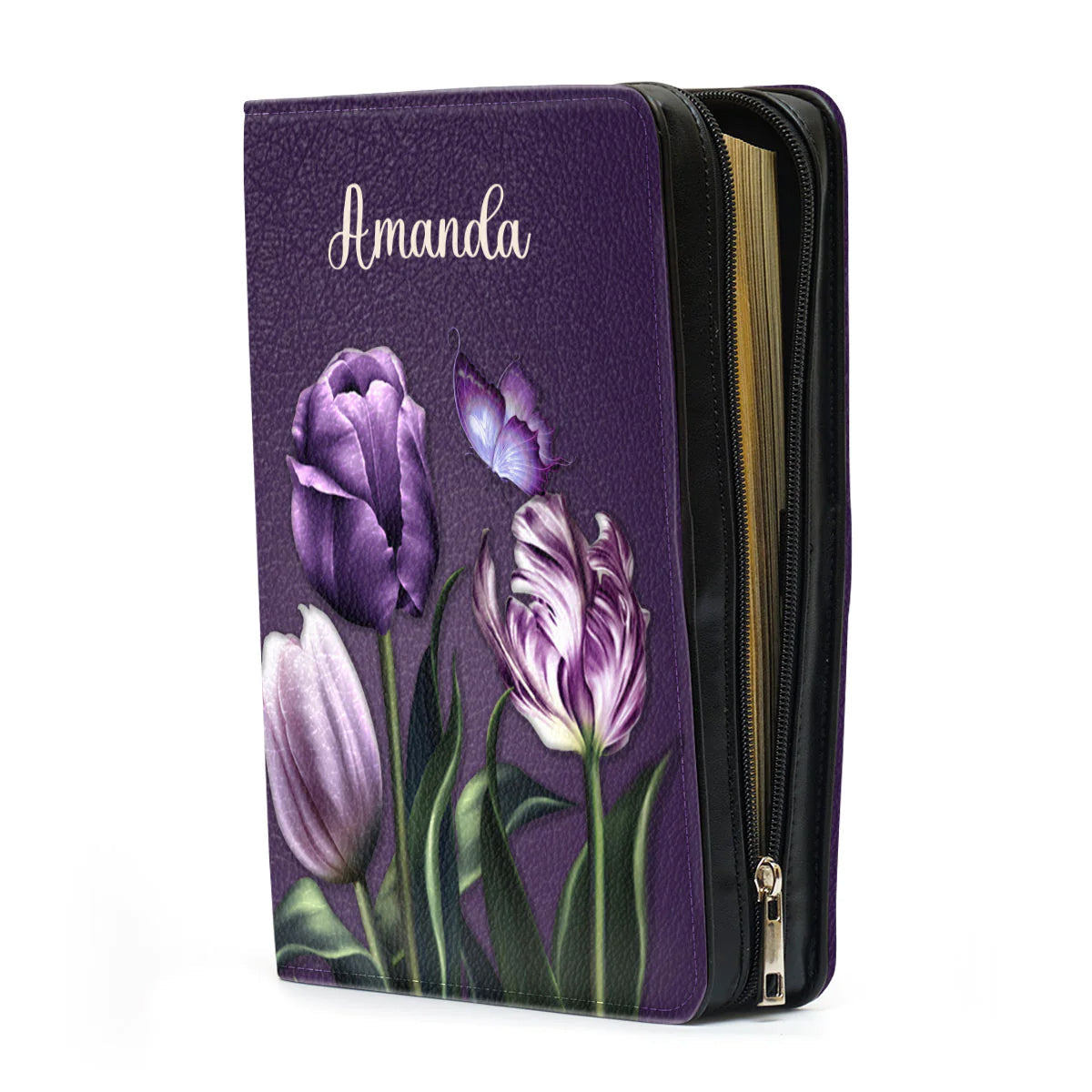 Personalized John 3:16 Purple Bible Cover
