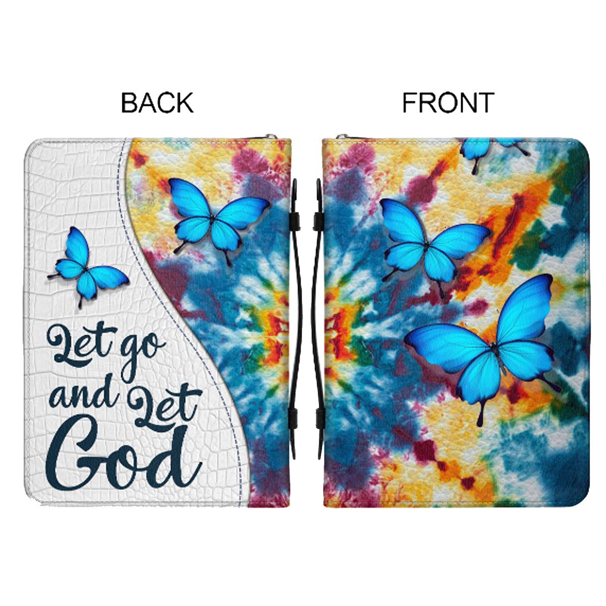 Personalized Let Go & Let God Butterfly Bible Cover