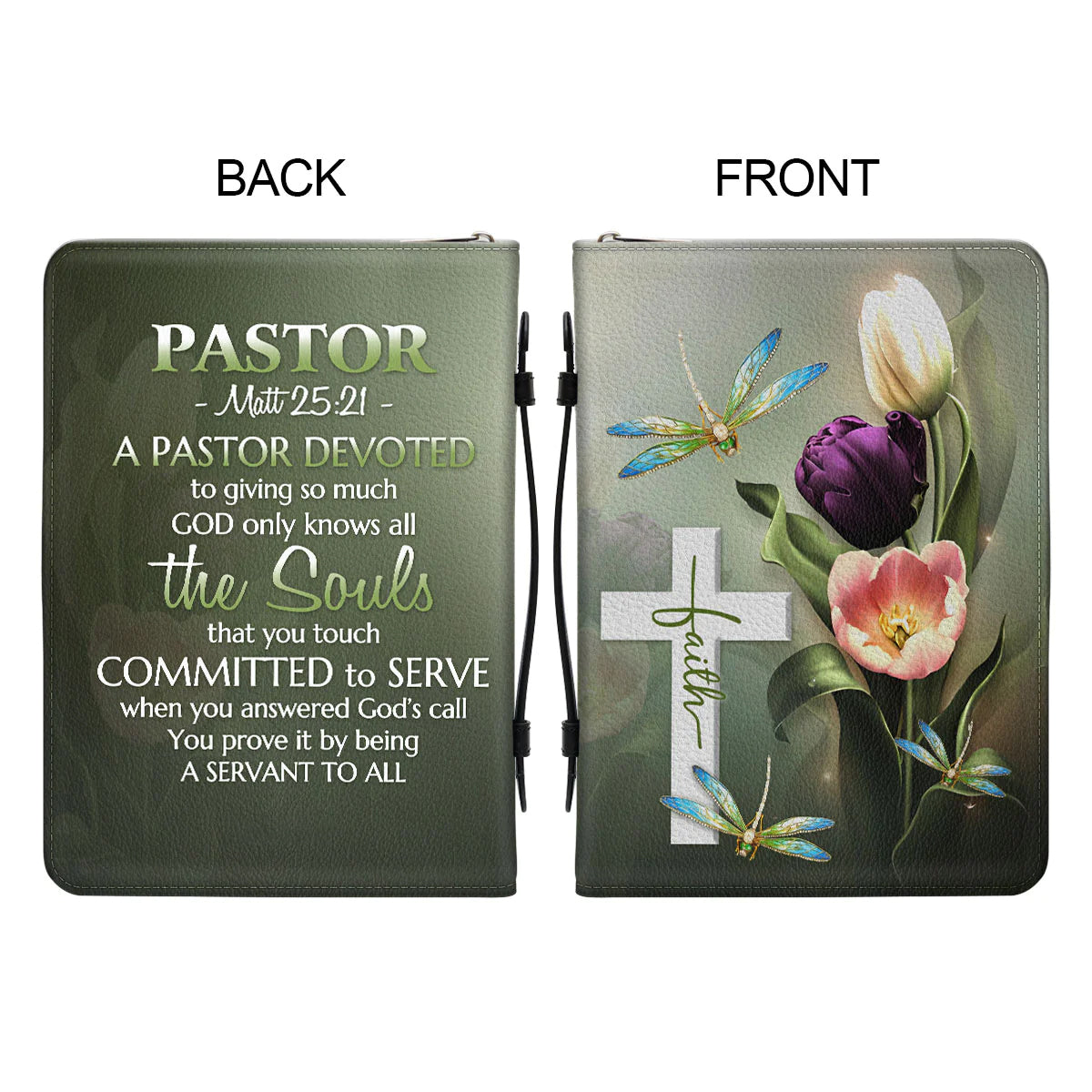 Personalized Pastor Bible Cover - Matt 25:21