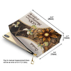 God Has An Amazing Plan Leather Cosmetic Bag
