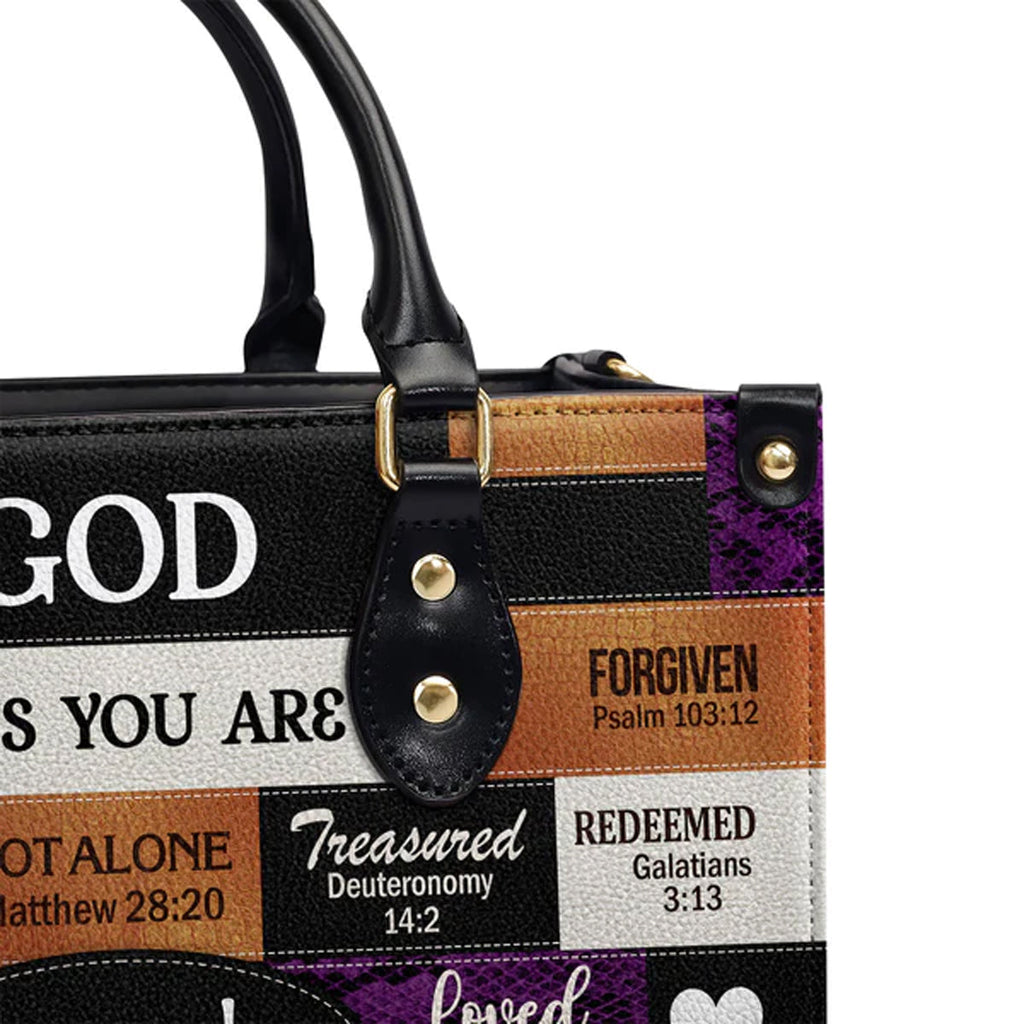 God Says You Are Personalized Leather Tote Bag