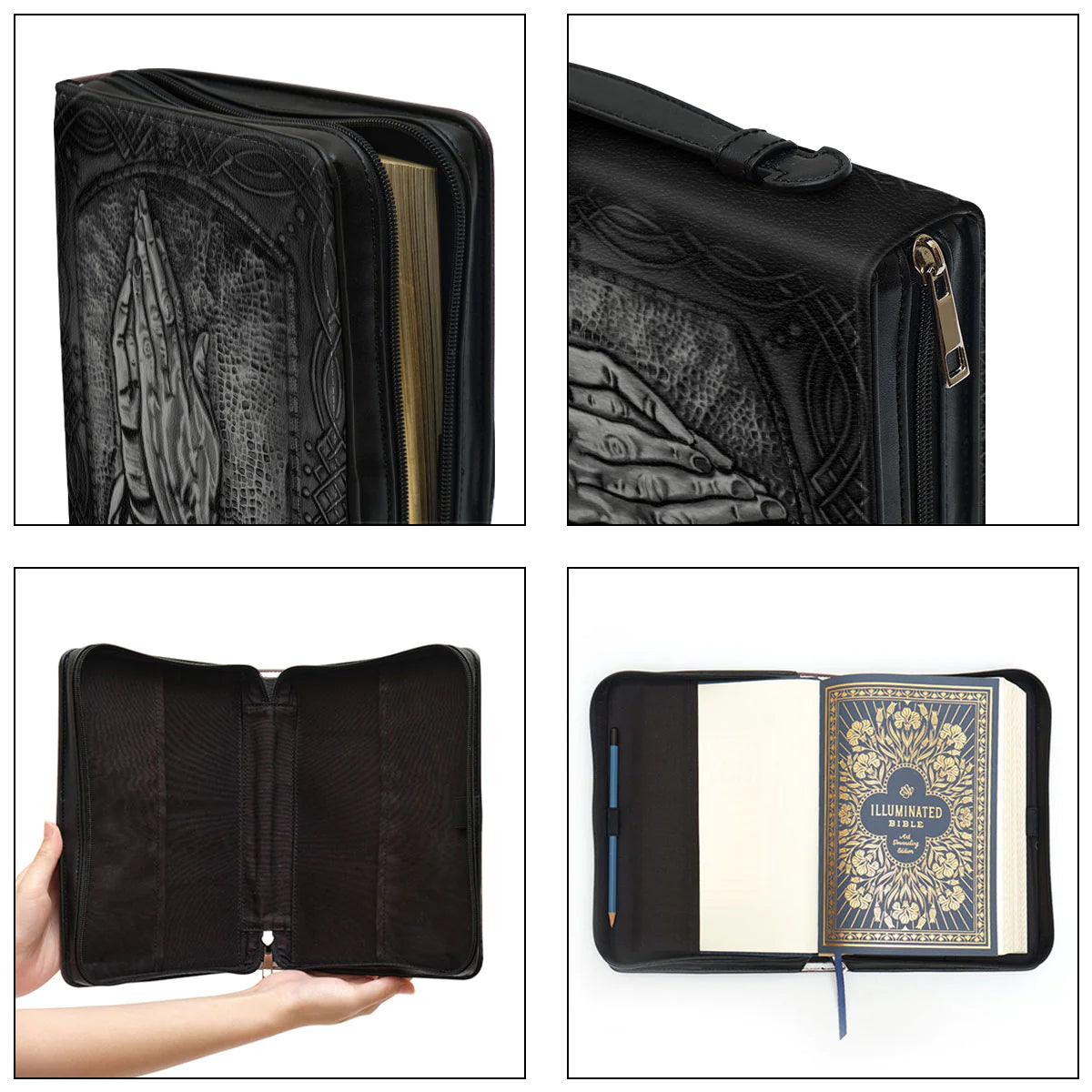 Personalized Praying Hands Bible Cover Case