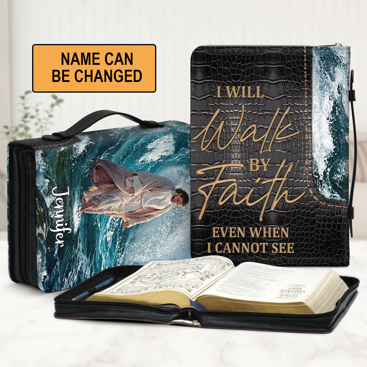 Walk By Faith Personalized Bible Cover