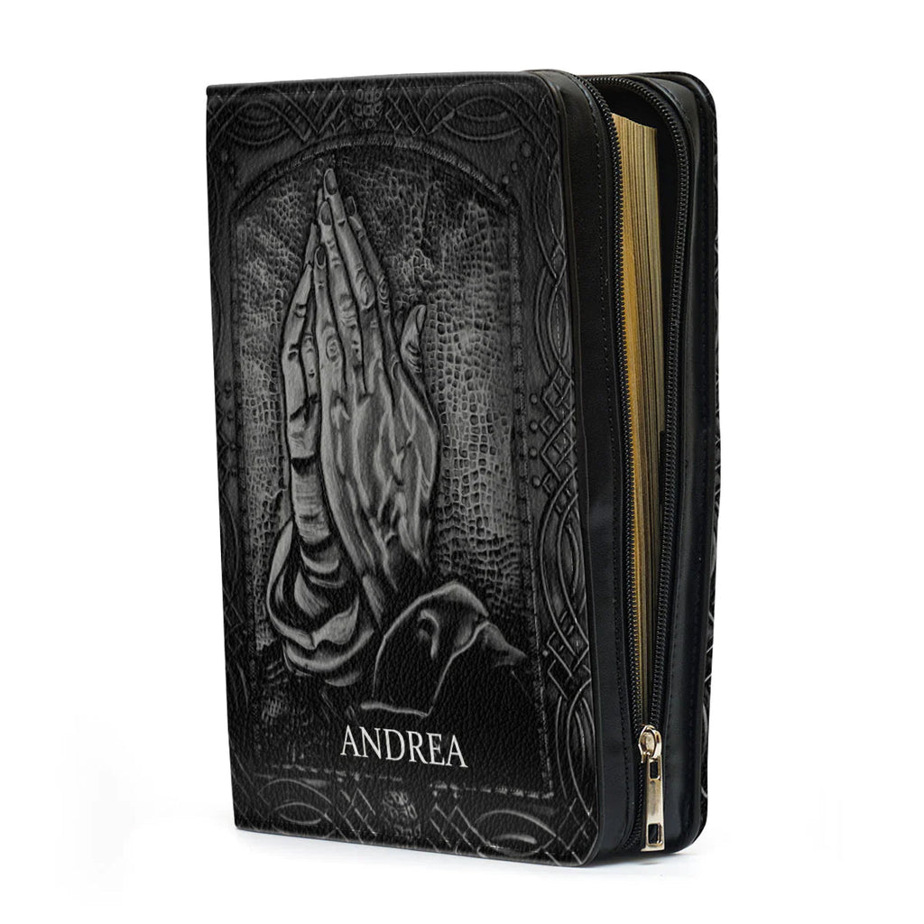Personalized Praying Hands Bible Cover Case
