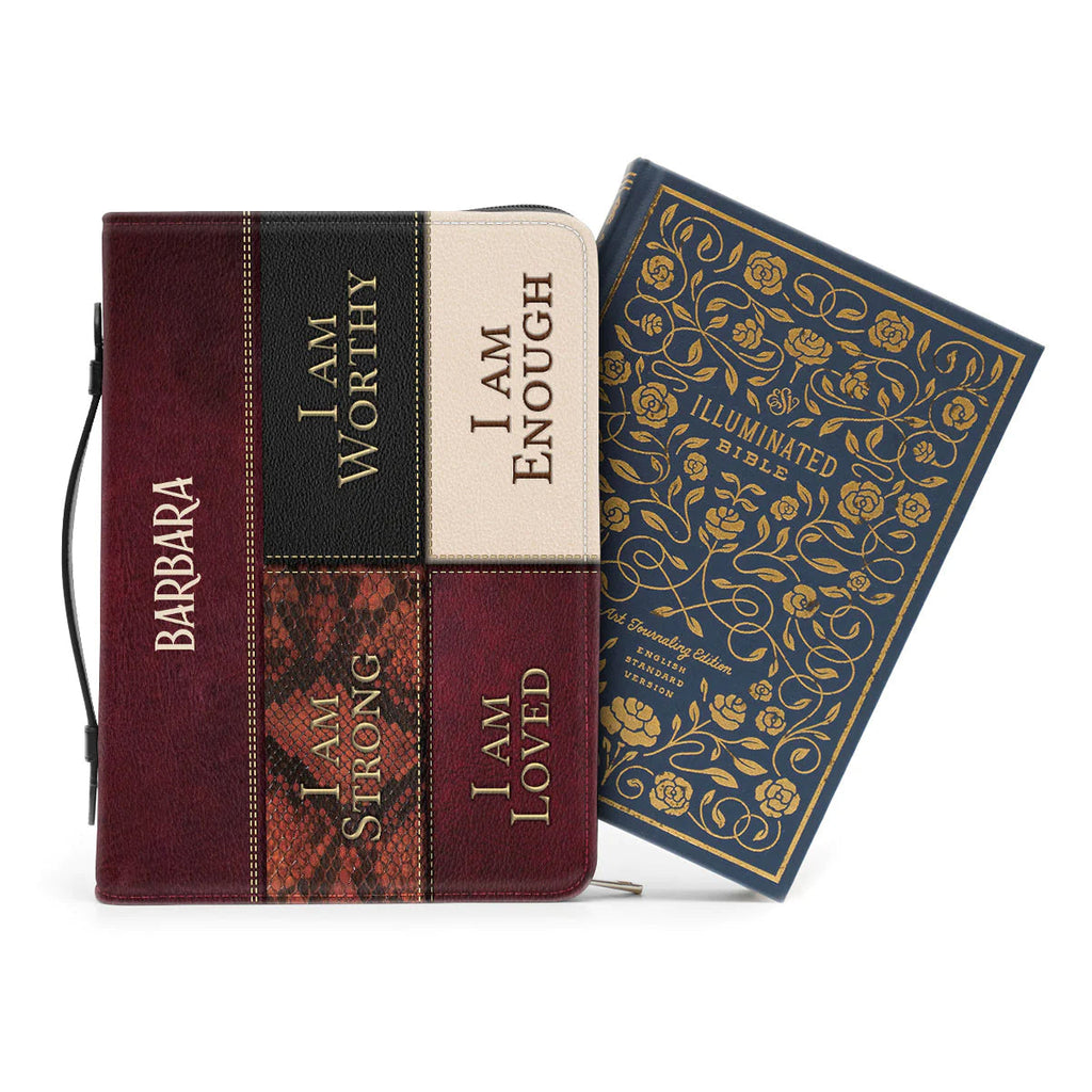 Personalized I Am Strong Bible Cover for Women