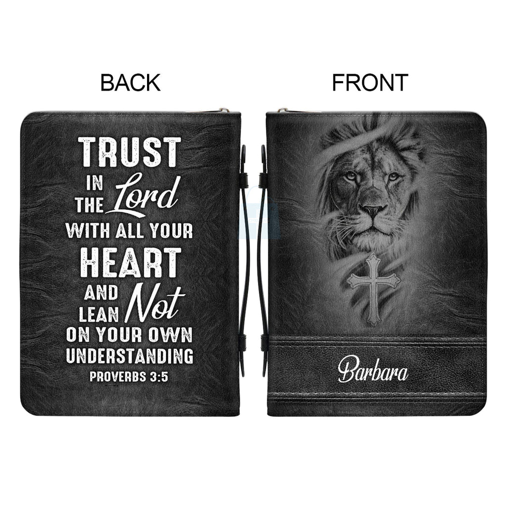 Personalized Proverbs 3:5 Scripture Bible Cover