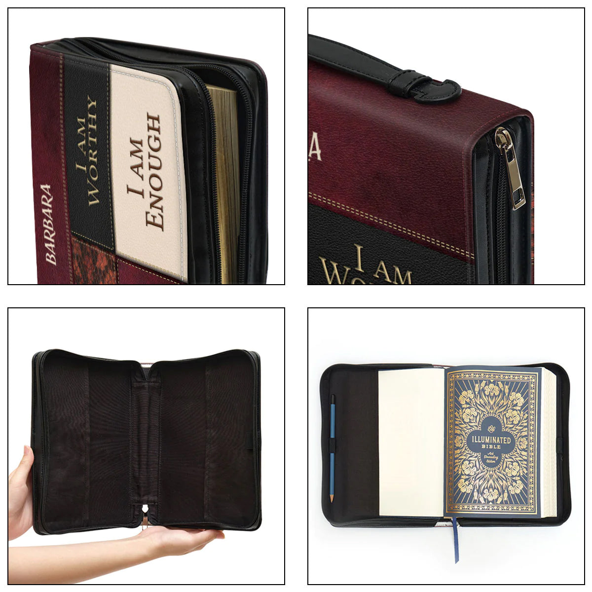 Personalized I Am Strong Bible Cover for Women