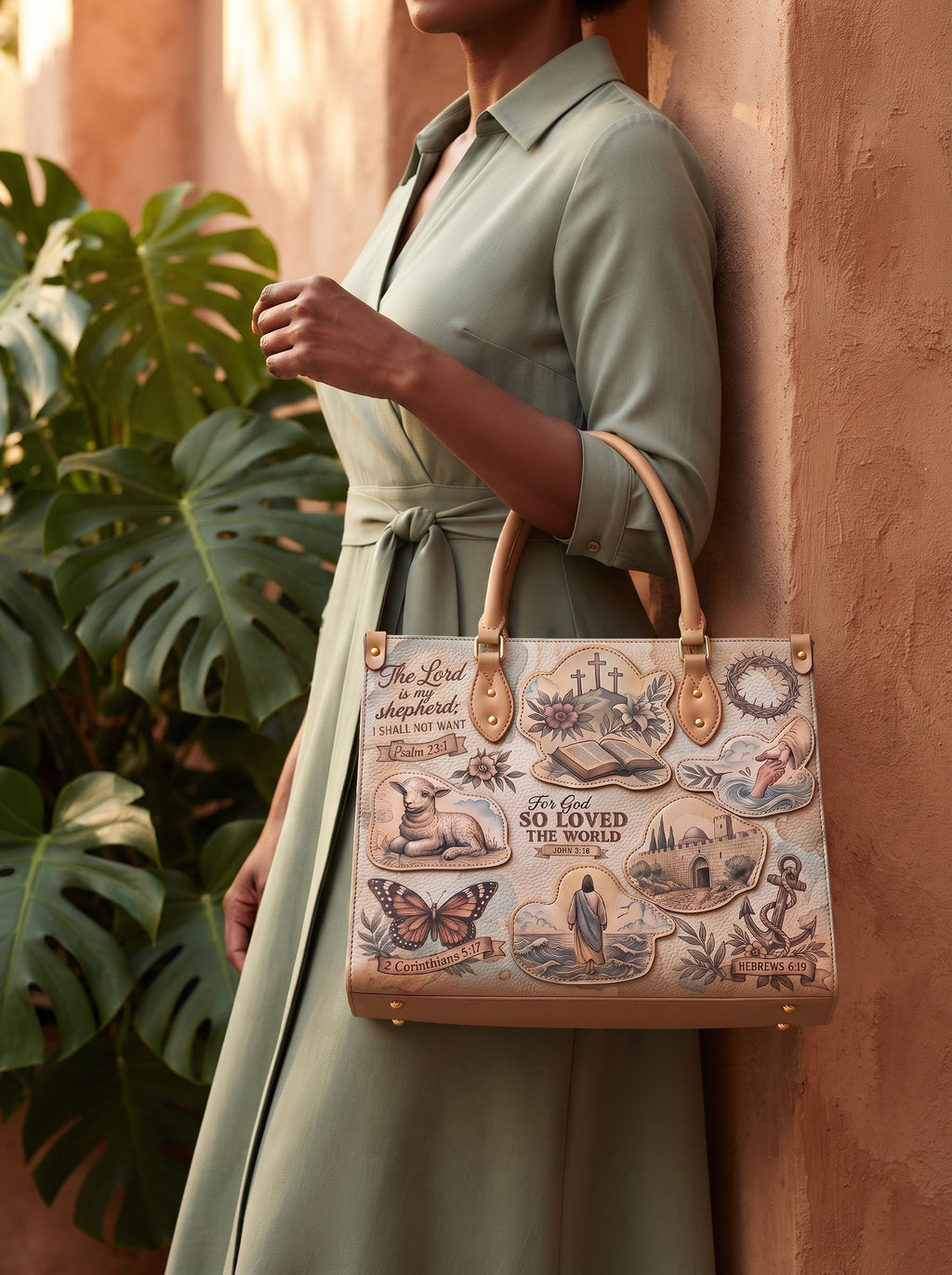 Every Promise John 3:16 Leather Handbag