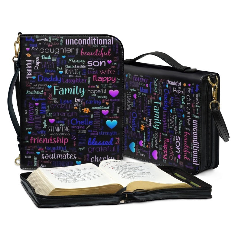 Personalized Family Bible Cover with Handle