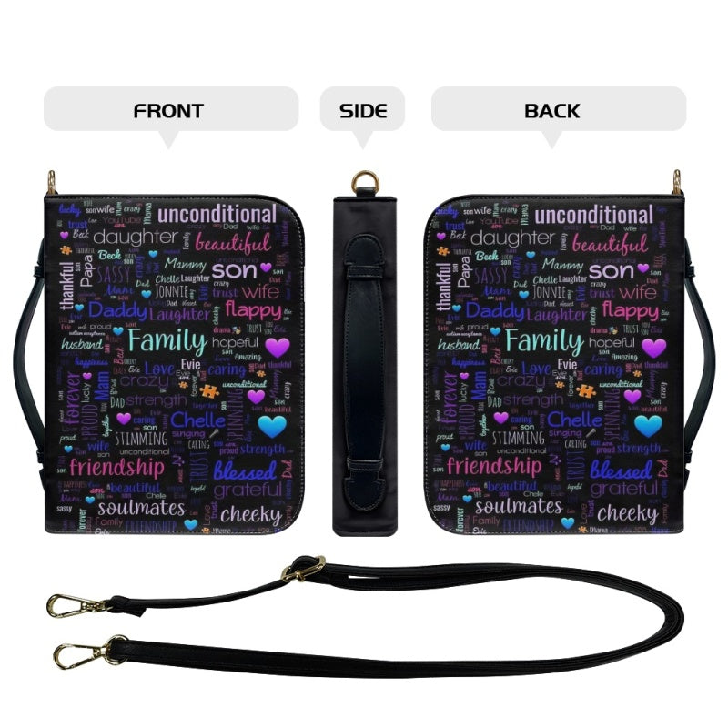 Personalized Family Bible Cover with Handle
