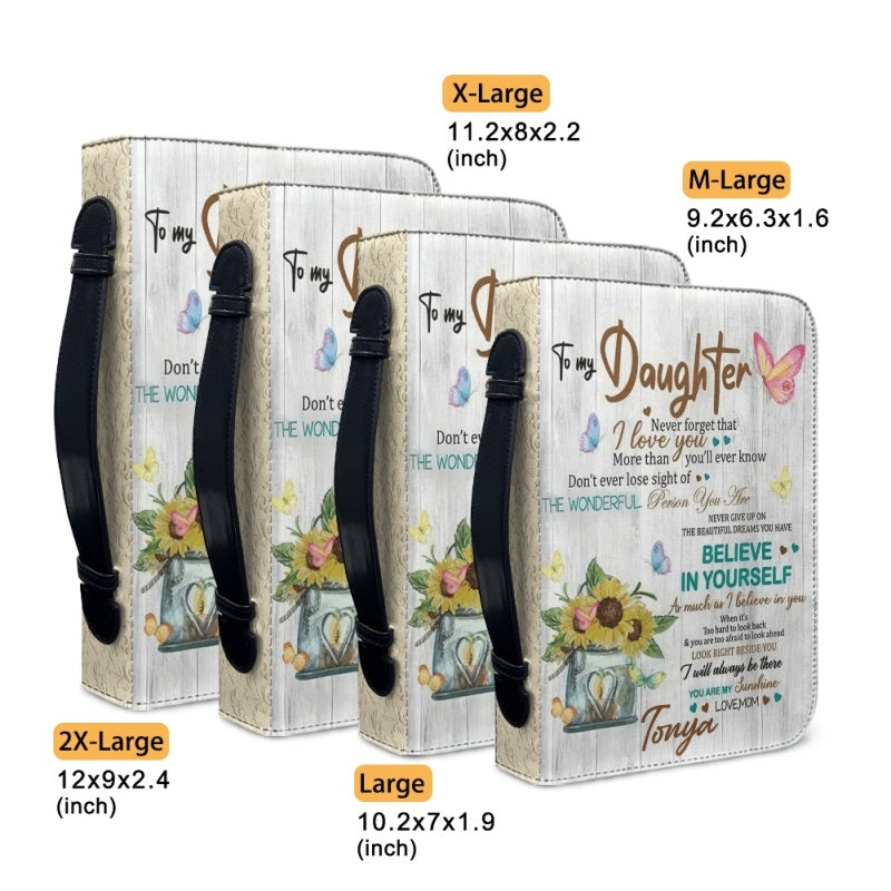 Personalized Sunflower Cross Bible Cover