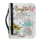 Personalized Sunflower Cross Bible Cover