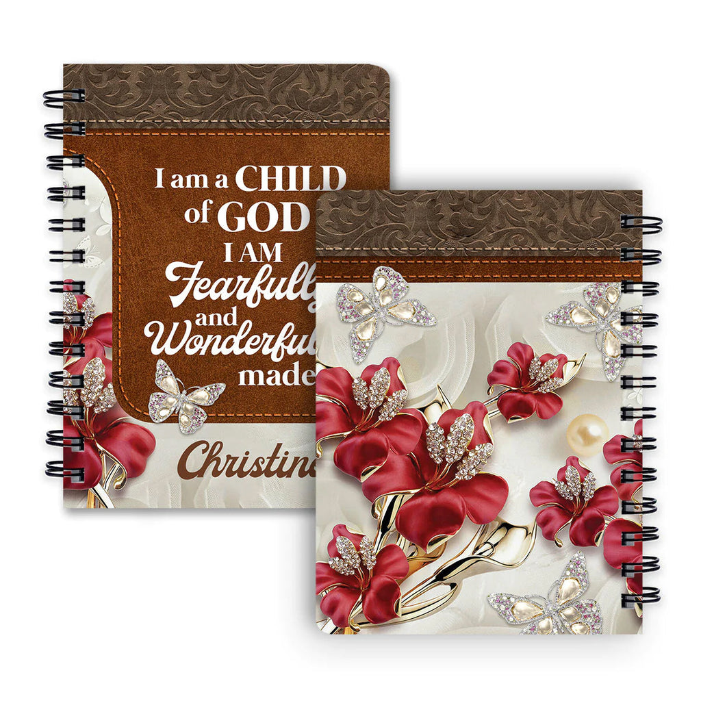 Personalized "I Am A Child Of God" Christian Spiral Journal