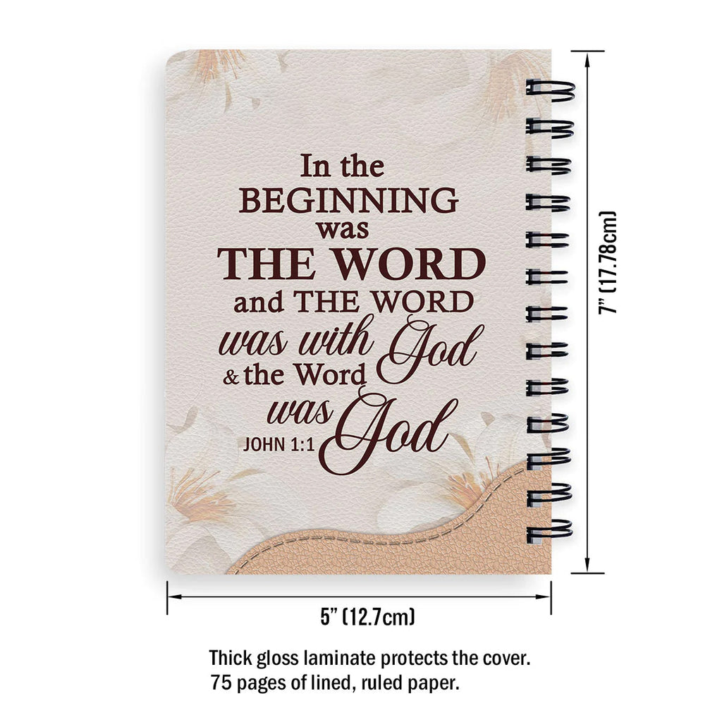 Personalized "In The Beginning Was The Word" Spiral Journal