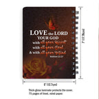 Personalized "Love The Lord" Matthew 22:37 Spiral Journal