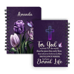 Personalized "For God So Loved The World" Spiral Journal