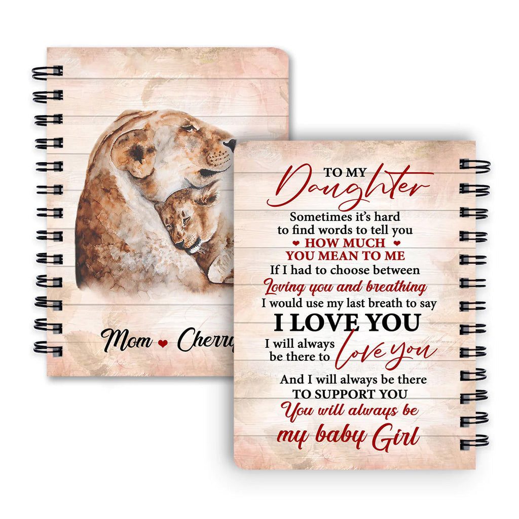 Personalized "To My Daughter" Faith Spiral Journal