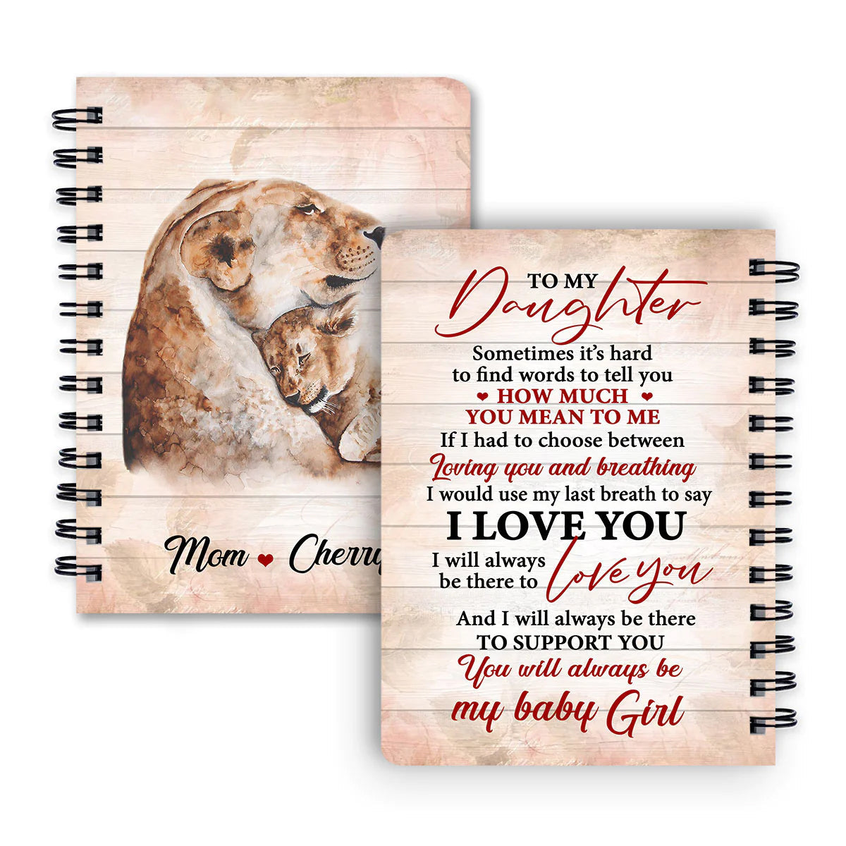 Personalized "To My Daughter" Faith Spiral Journal