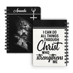 Personalized "I Can Do All Things" Spiral Journal