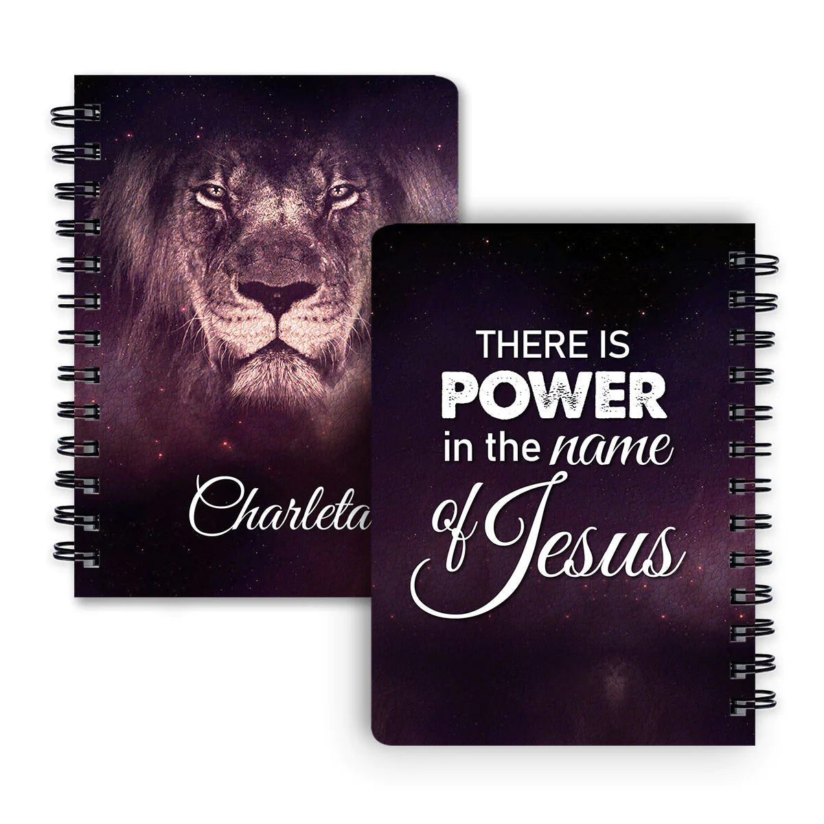 Personalized "Power In The Name Of Jesus" Spiral Journal