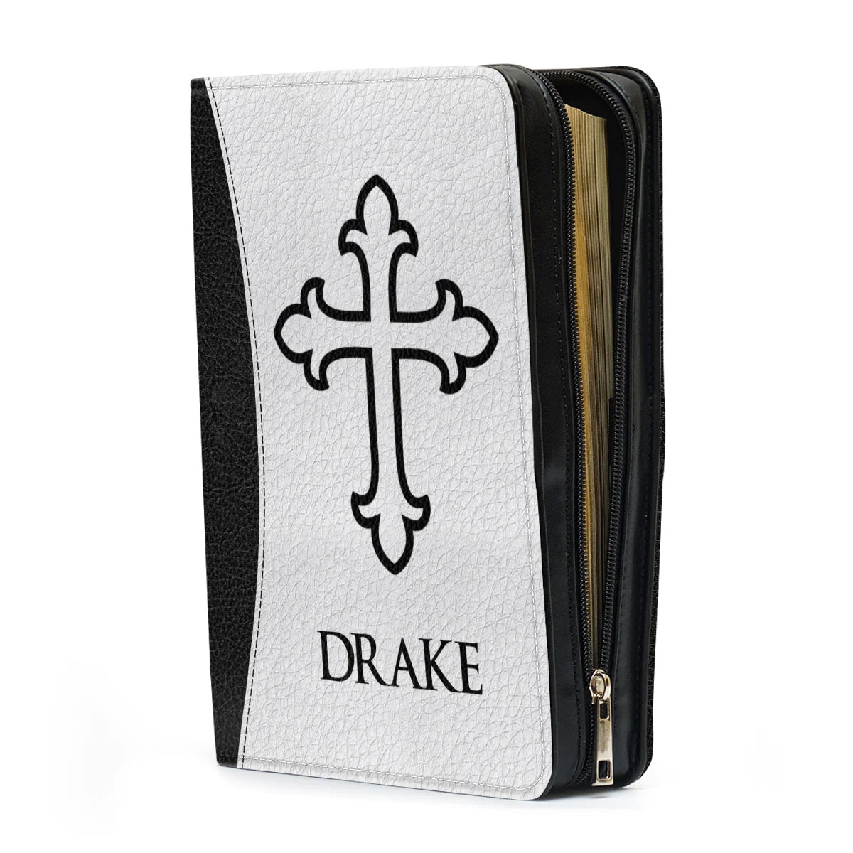 Personalized Matthew 22:37 Cross Bible Cover