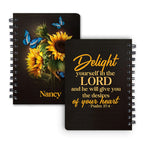 Personalized "Delight Yourself In The Lord" Spiral Journal