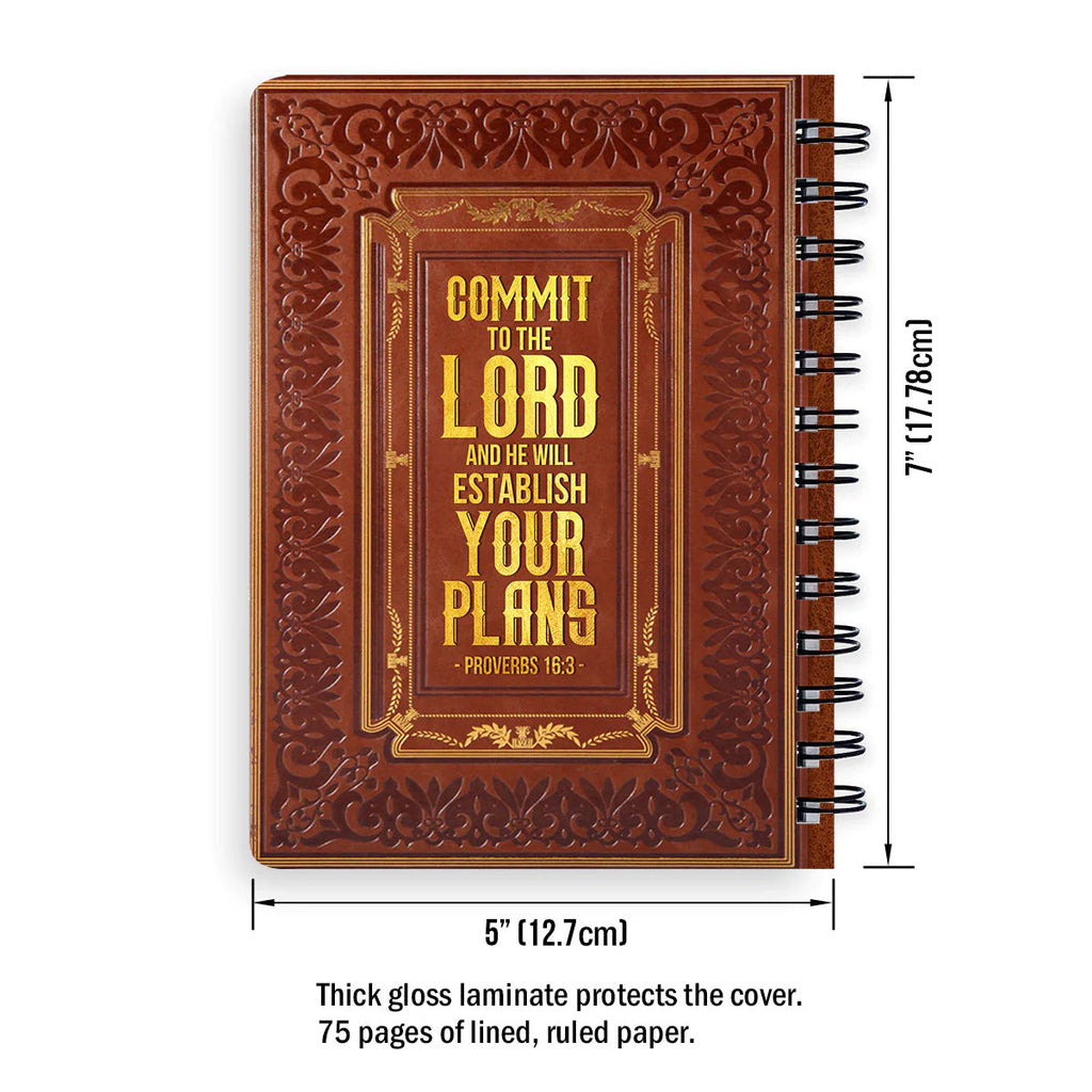 Personalized "Commit To The Lord" Spiral Prayer Journal
