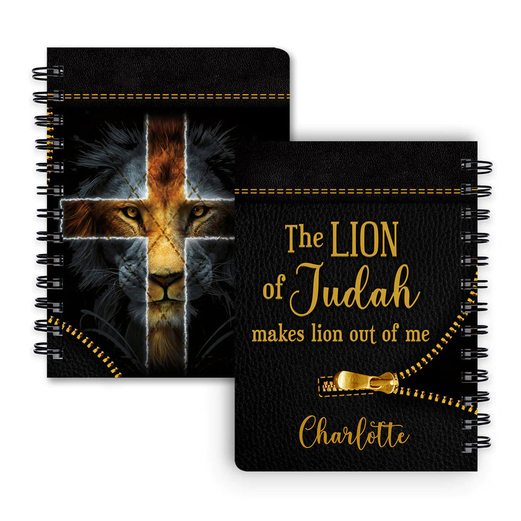 Personalized "The Lion Of Judah" Faith Spiral Journal