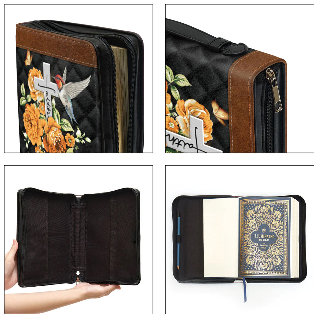 Personalized Psalm 34:1 Floral Bible Cover