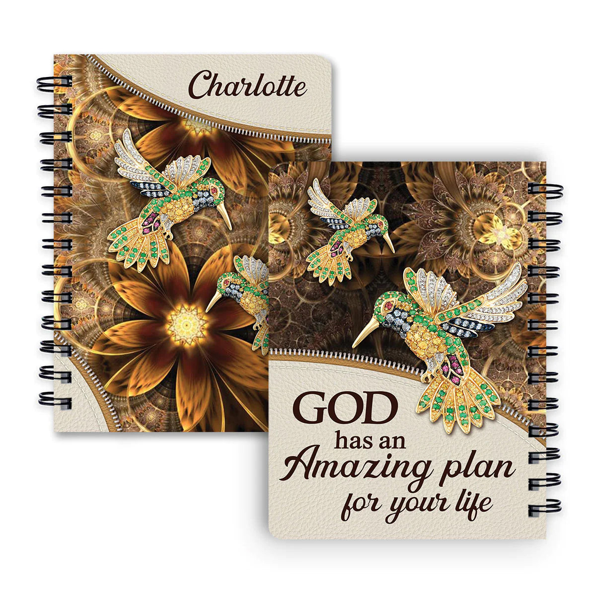 Personalized "God Has An Amazing Plan" Spiral Journal