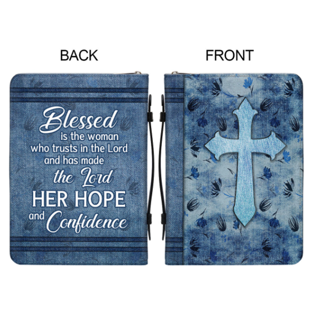 Personalized The Lord Her Hope Cross Bible Cover