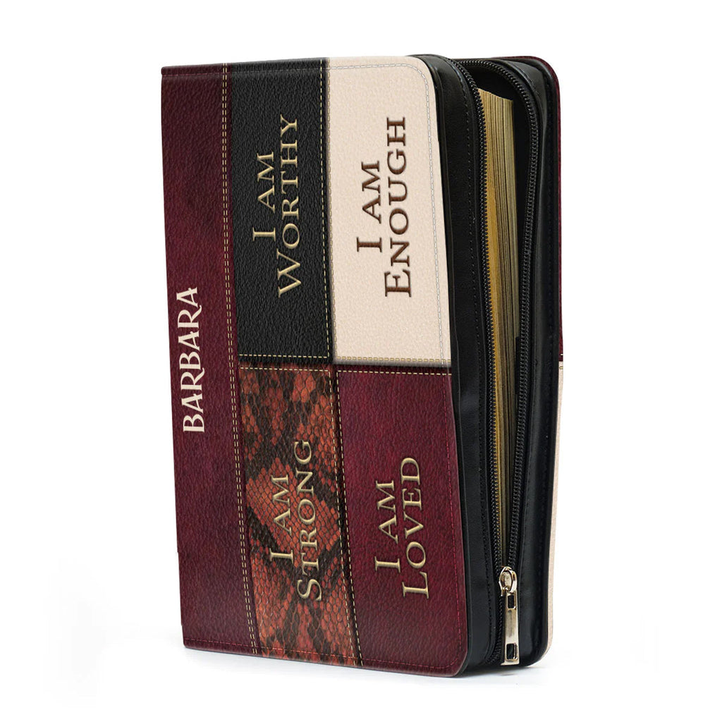Personalized I Am Strong Bible Cover for Women