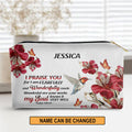 My Soul Knows It Very Well Leather Cosmetic Bag