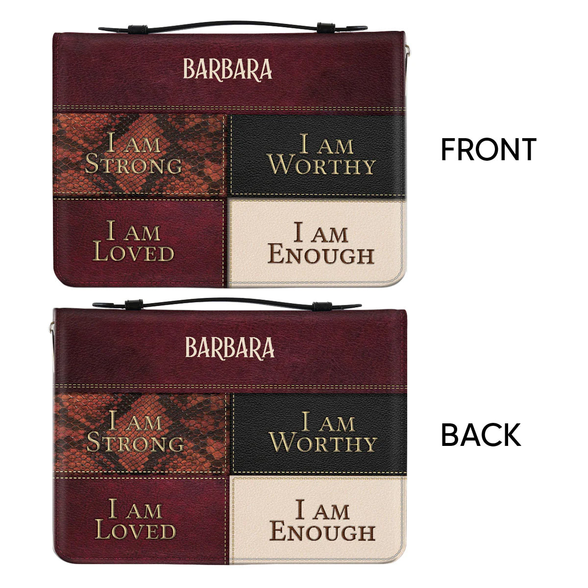 Personalized I Am Strong Bible Cover for Women