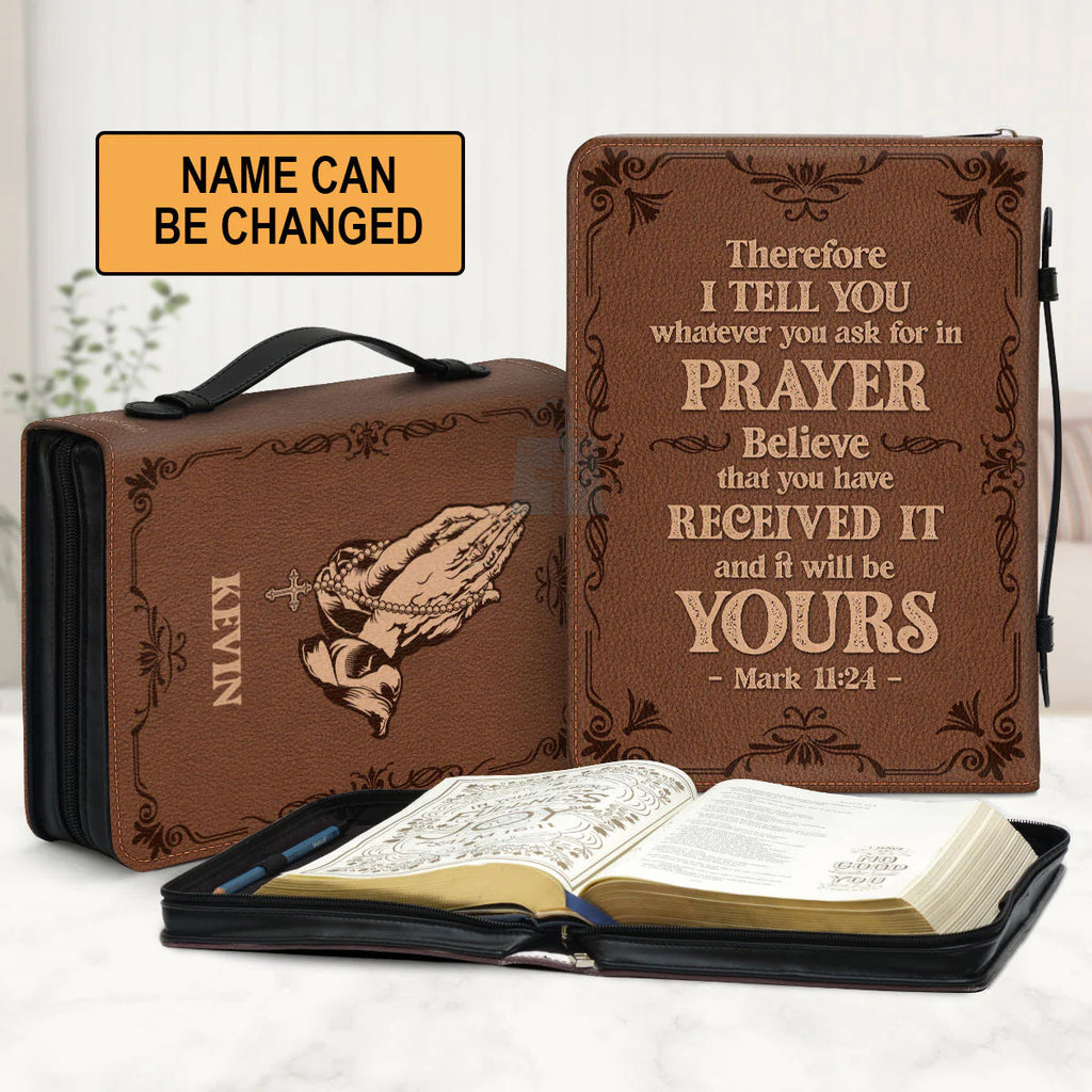 Personalized Praying Hands Bible Cover