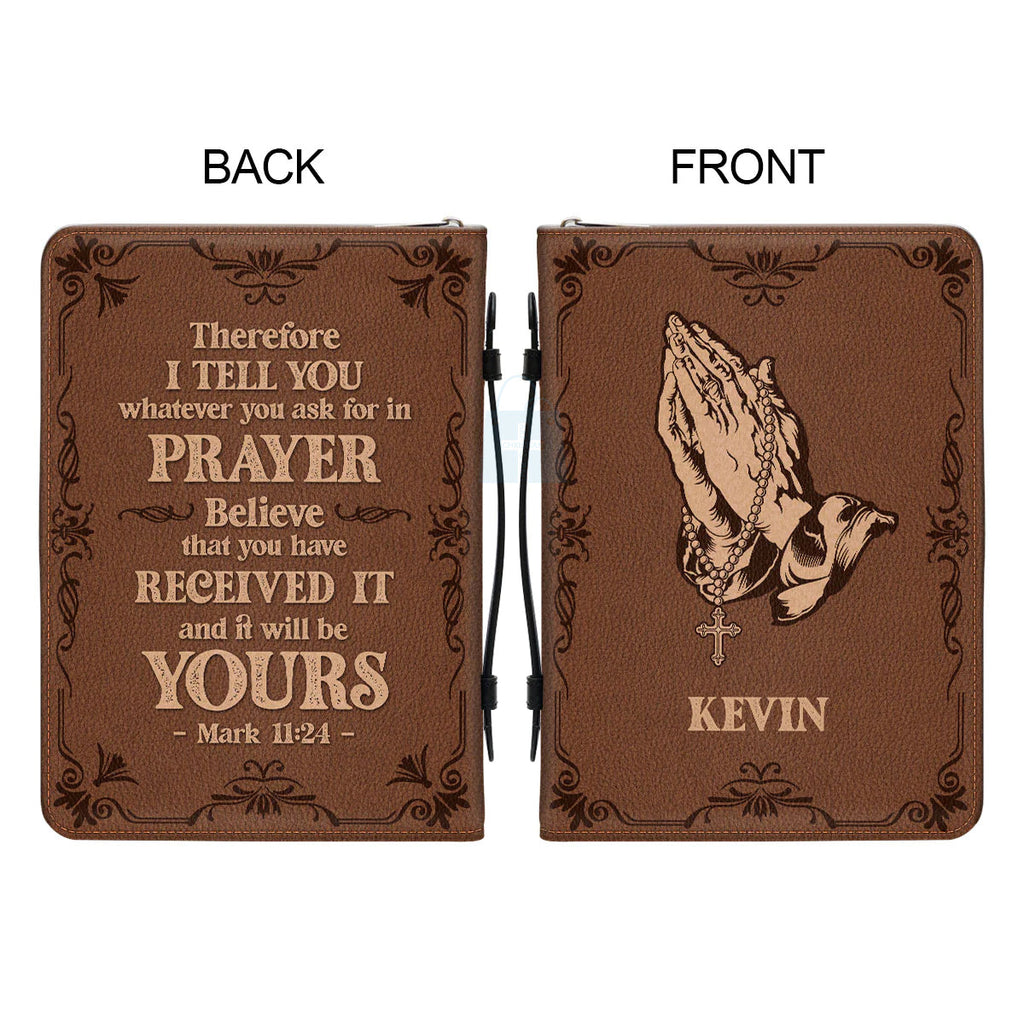 Personalized Praying Hands Bible Cover