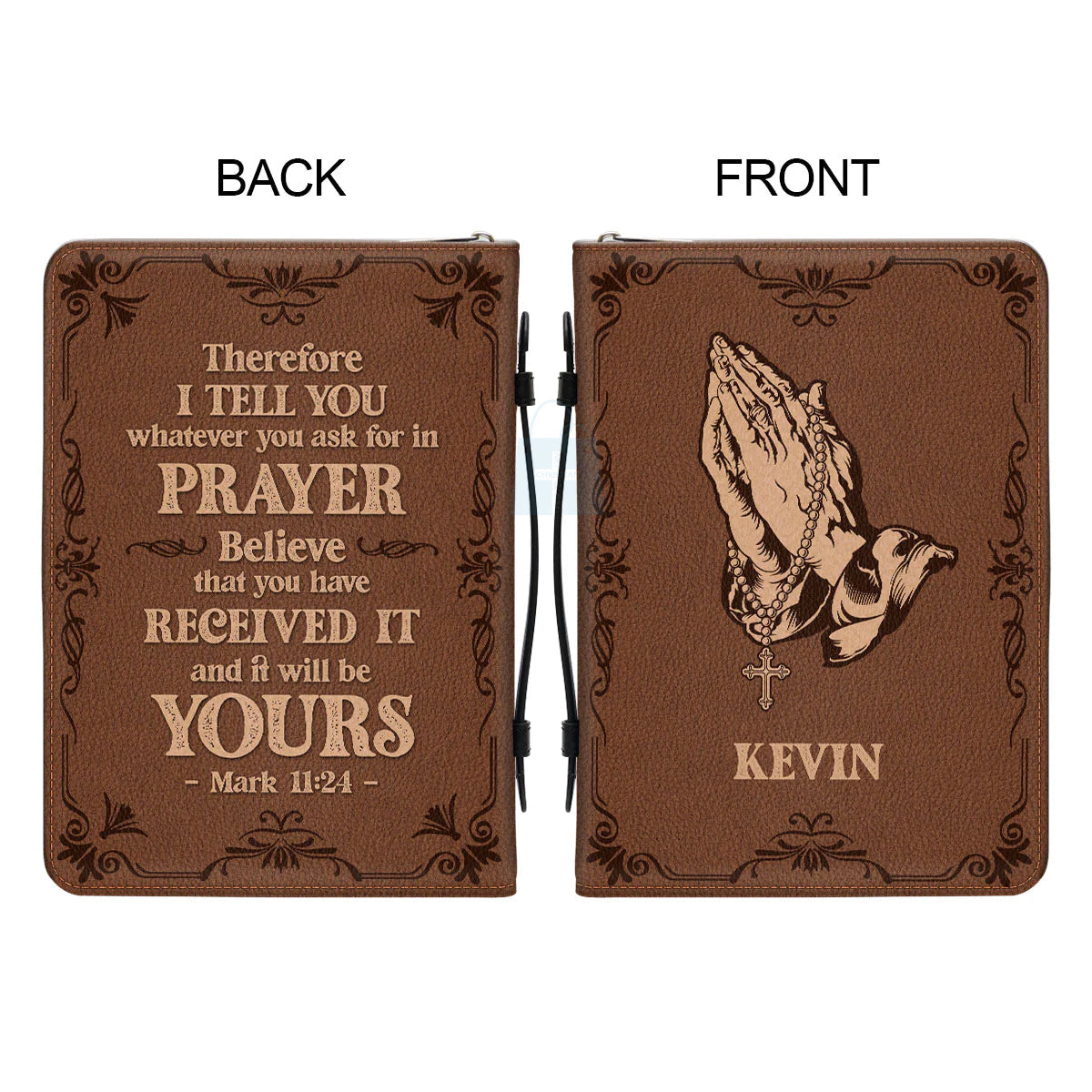 Personalized Praying Hands Bible Cover