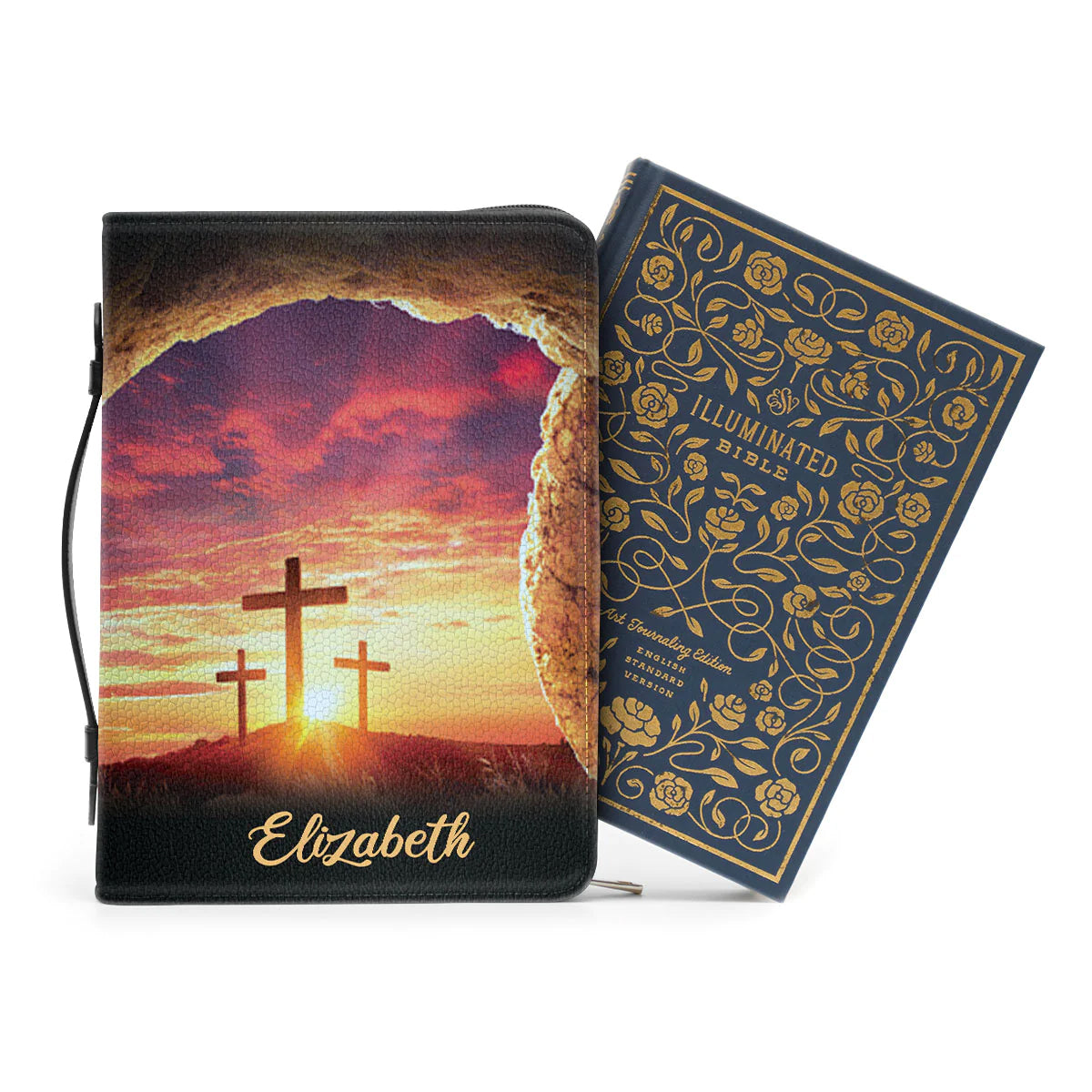 Because He Lives Personalized Bible Cover