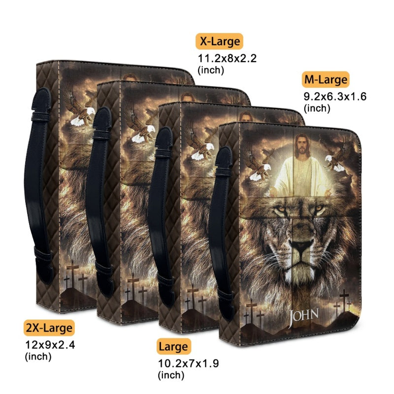 Personalized Lion & Savior Bible Cover