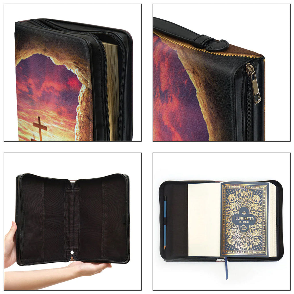 Because He Lives Personalized Bible Cover