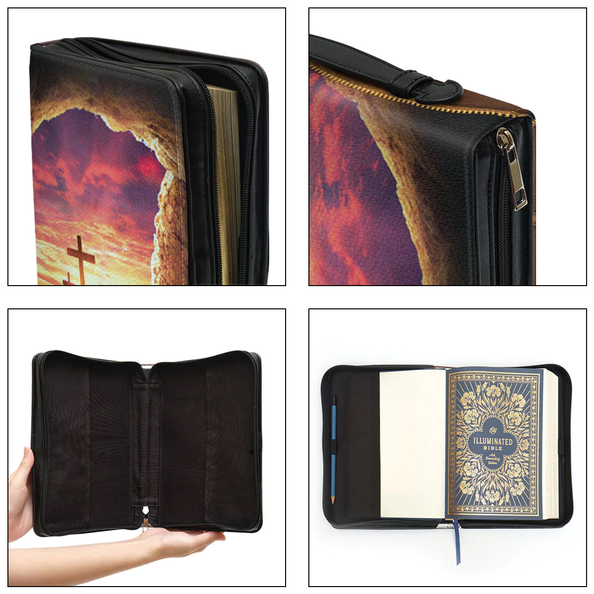 Because He Lives Personalized Bible Cover