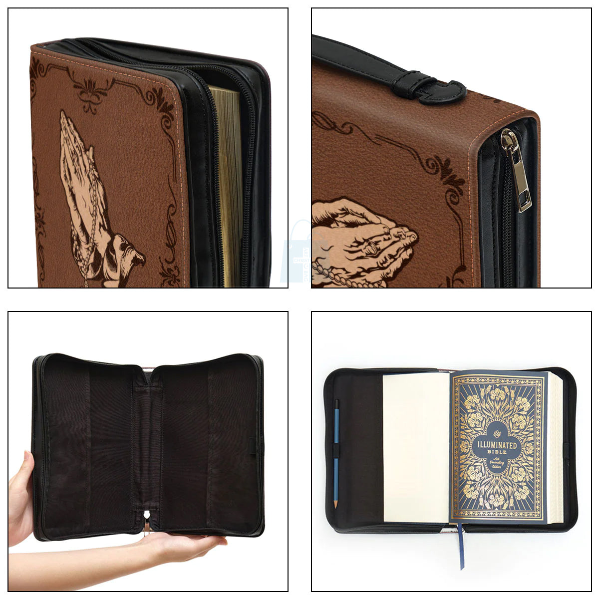 Personalized Praying Hands Bible Cover