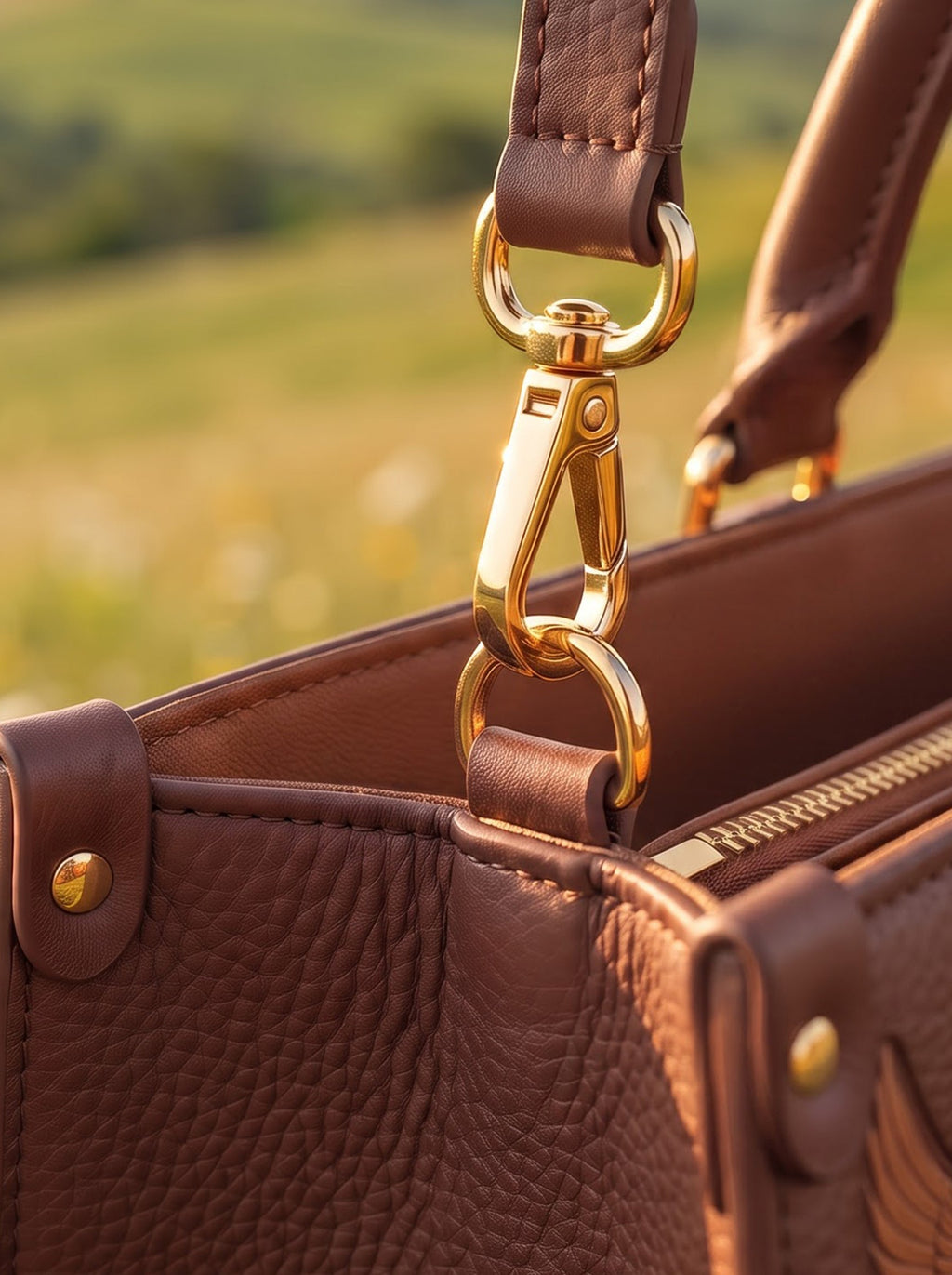Psalm 23:1 Applique Leather Handbag