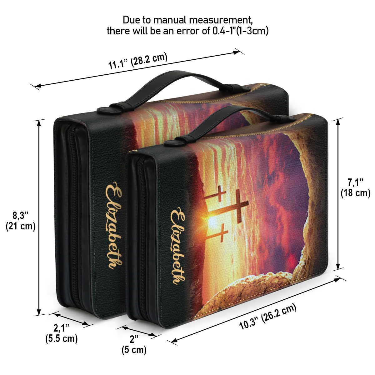 Because He Lives Personalized Bible Cover