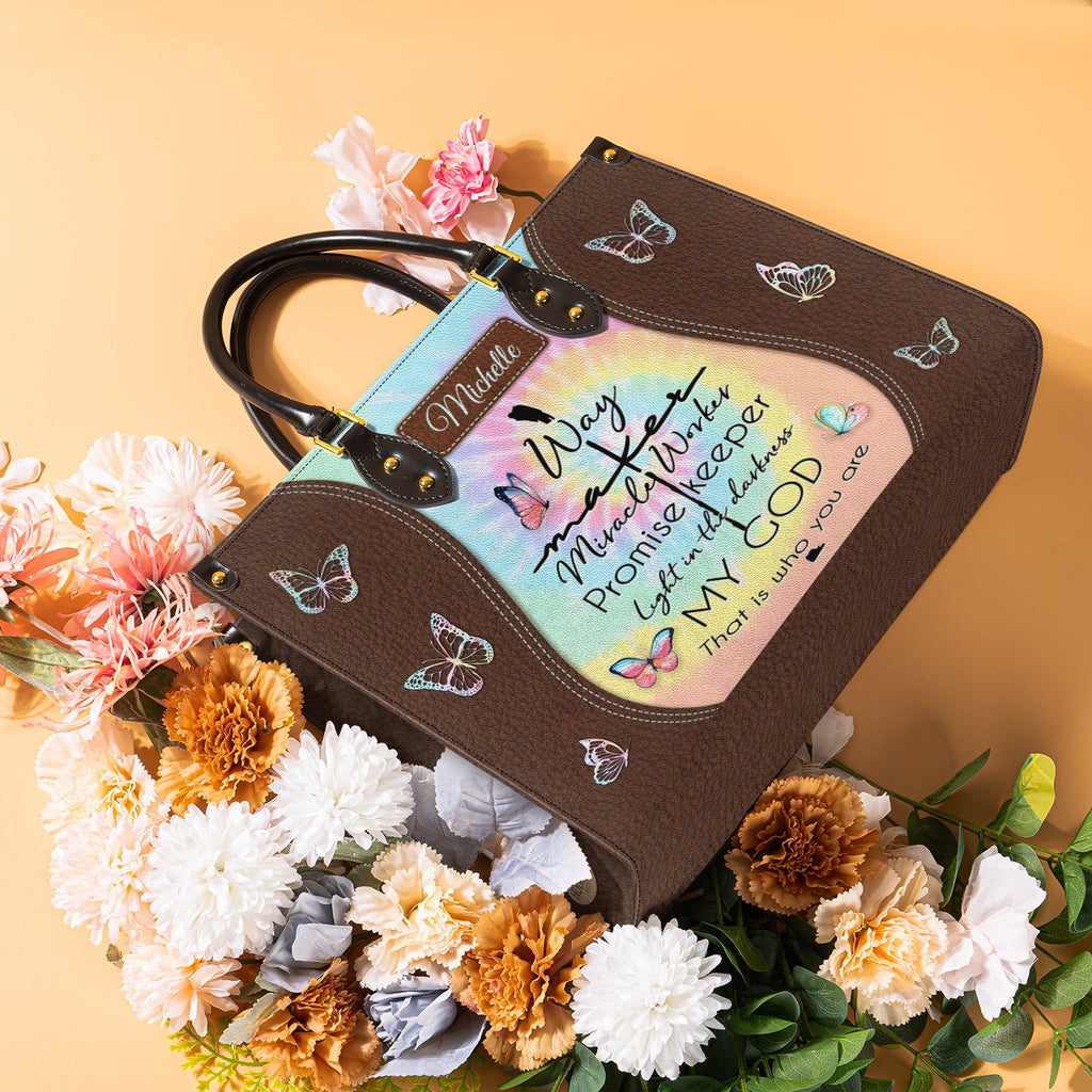 Way Maker Butterfly Tie Dye Leather Handbag