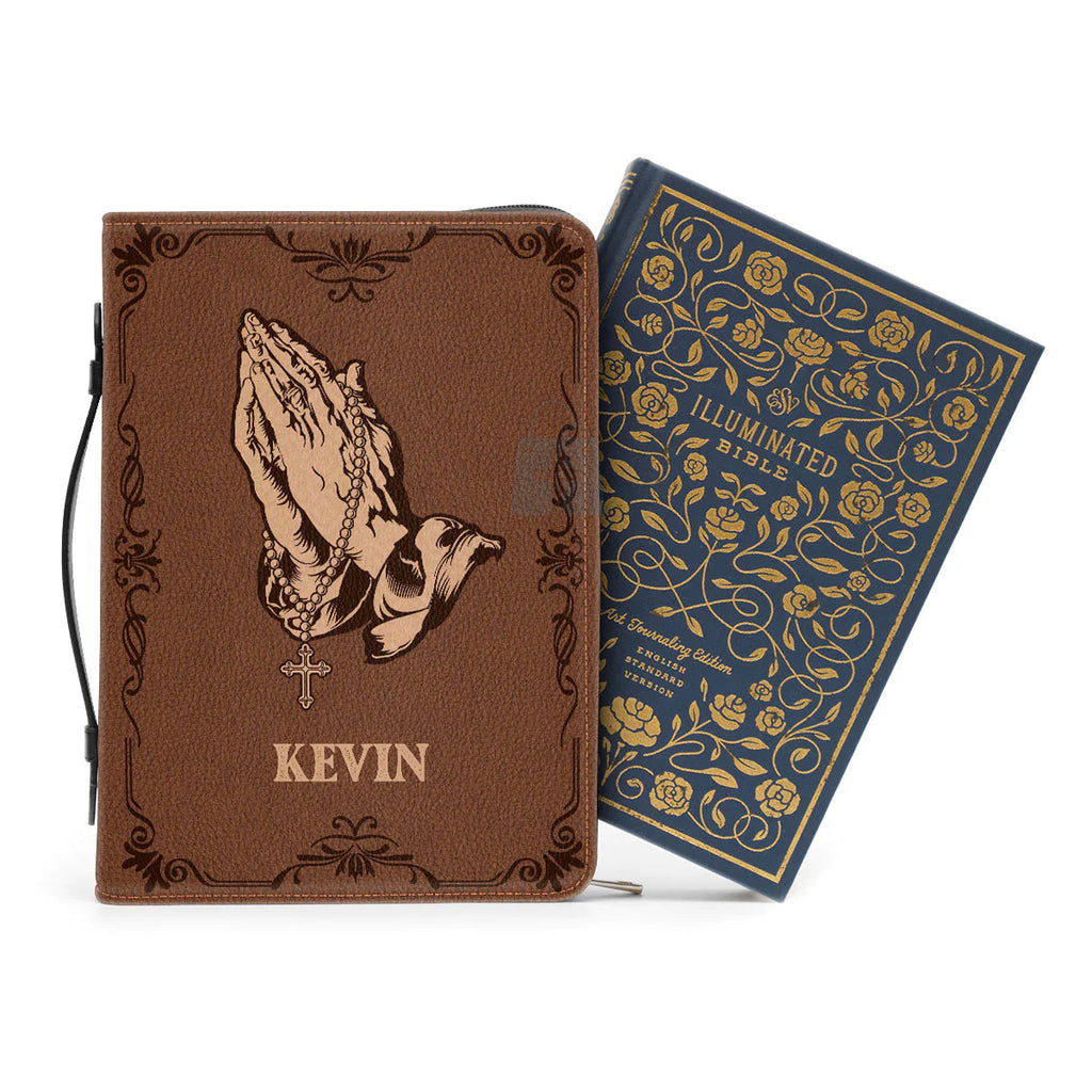 Personalized Praying Hands Bible Cover