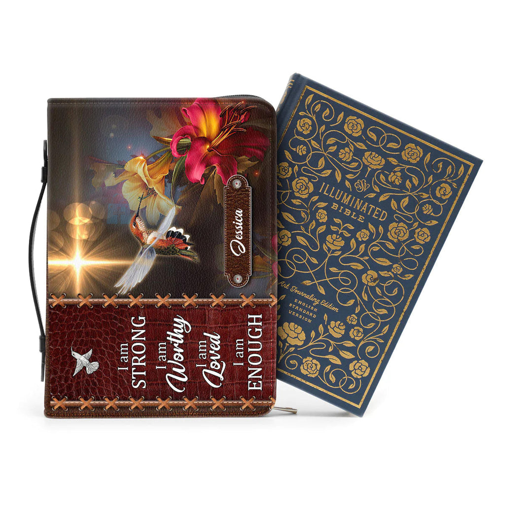Personalized I Am Enough Women's Bible Cover